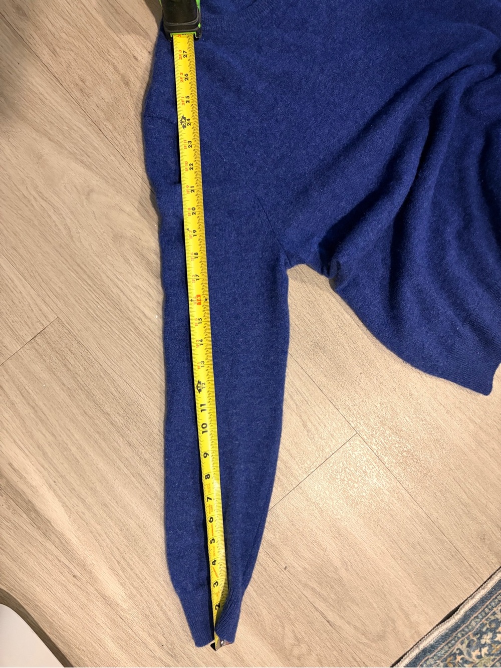 Christian Lacroix double ply cashmere Cobalt Blue Crewneck Sweater, ultra soft - Picture 6 of 8